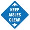 Signmission Keep Aisle Clear Non-Slip Floor Graphic, 11in Vinyl Decal, 3PK, 11 in L, 11 in H, FD-X-11-3PK-99985 FD-X-11-3PK-99985 - alternate 1